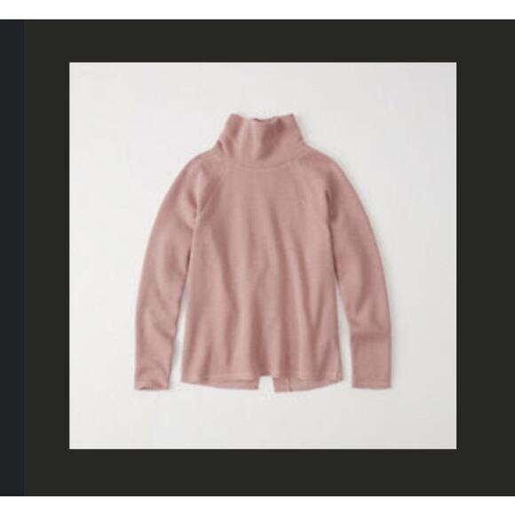 NEW Abercrombie & Fitch Pink Button Back Split Sweatshirt - Picture 4 of 5